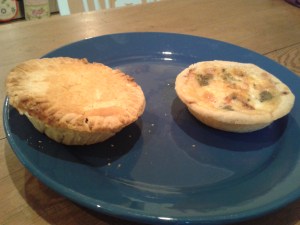 steak pie + quiche